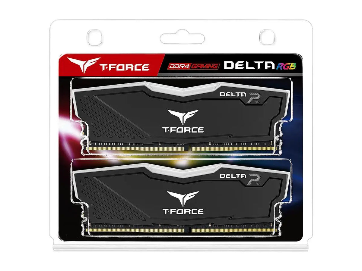 Team T-Force Delta RGB 16GB (2 x 8GB) 288-Pin PC RAM DDR4 3200 (PC4 25600) Desktop Memory Model TF3D416G3200HC16FDC01