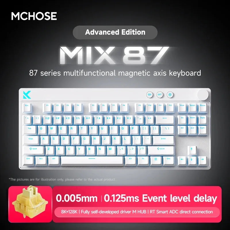 MCHOSE Mix87 Hall Effect Magnetic Gaming Keyboard With RGB