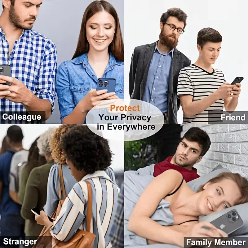 iPhone Full Screen Privacy Tempered Glass Protector With Anti Fingerprint