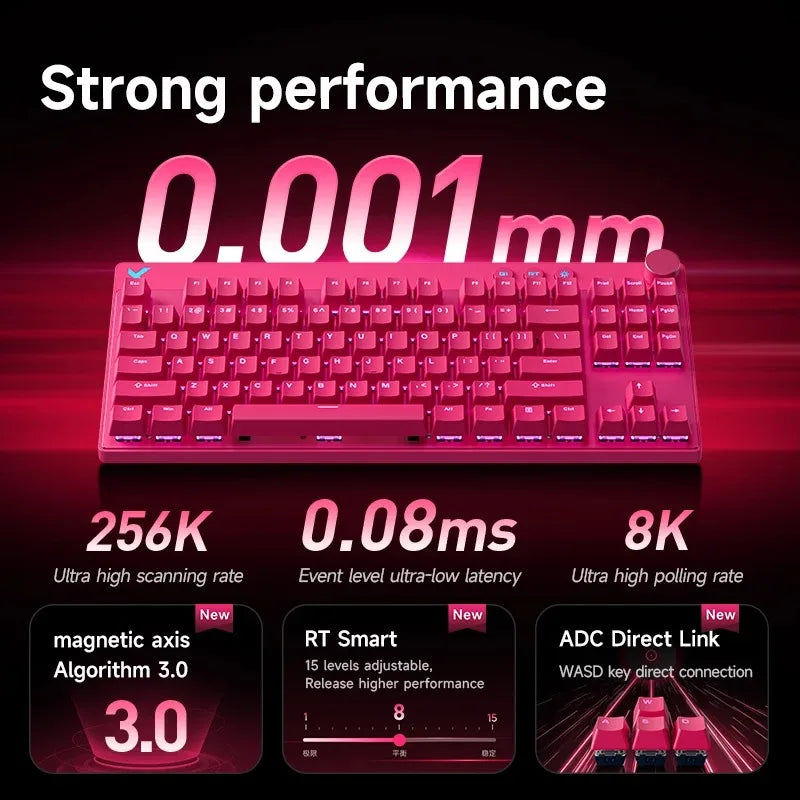 MCHOSE Mix87 Hall Effect Magnetic Gaming Keyboard With RGB