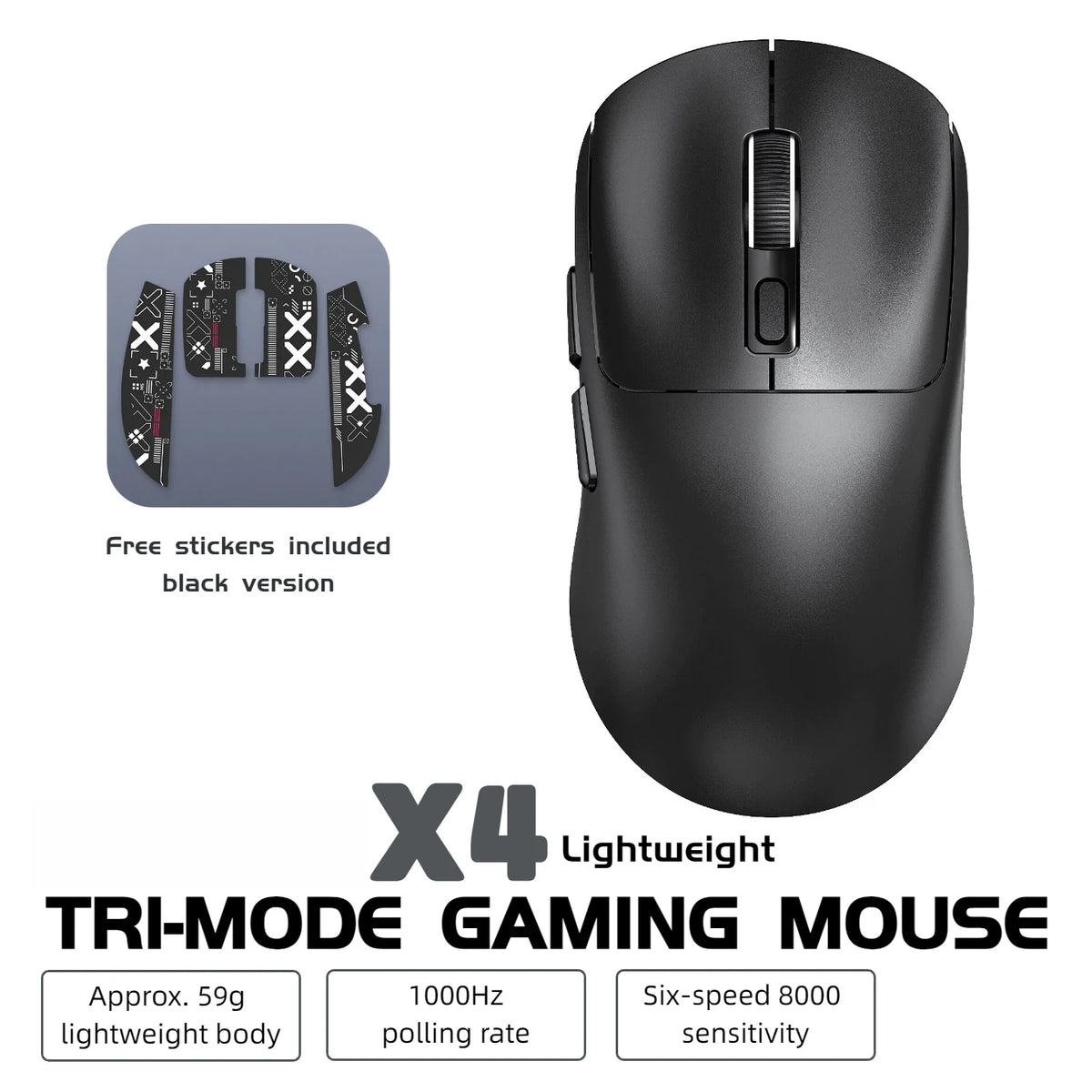 T-WOLF Tri-Mode Wireless Gaming Mouse 8000 DPI Rechargeable