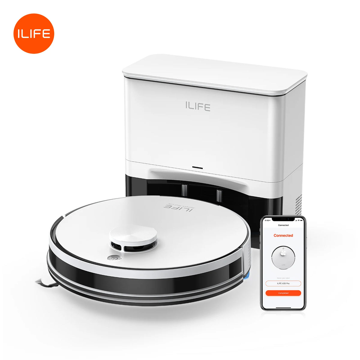ILIFE A30 Pro Self Emptying Robot Vacuum and Mop Combo