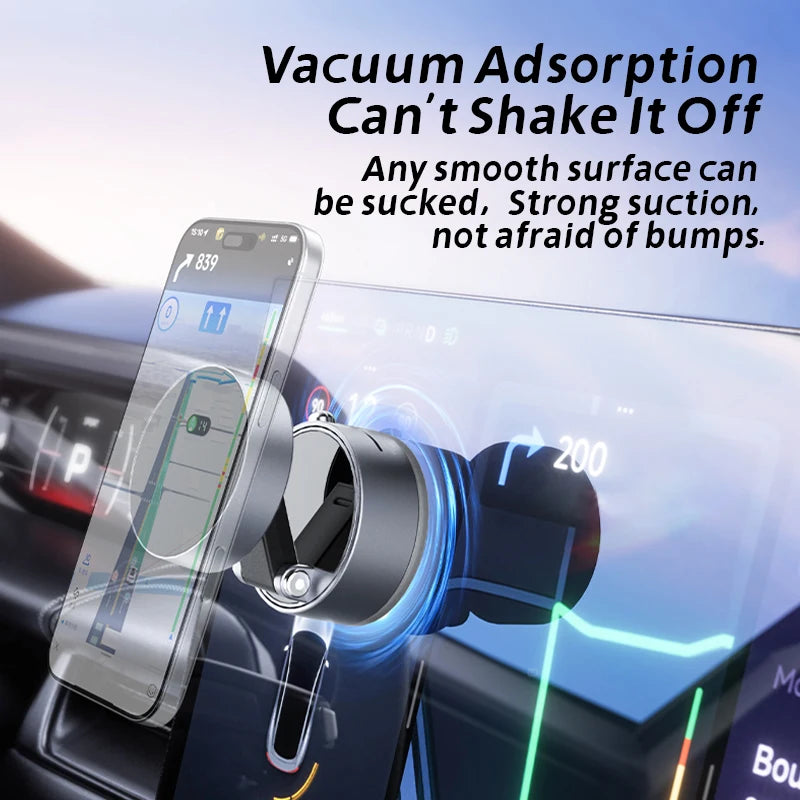 Magnetic Foldable Phone Mount With Rotating Arm For Car Dashboards