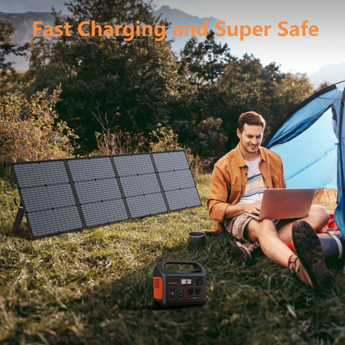 MHPOWOS Portable Foldable Solar Panel Charger for Power Stations