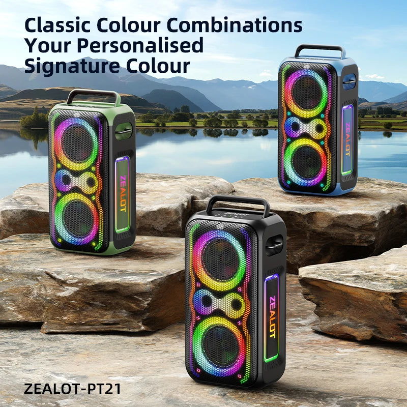 ZEALOT Portable Bluetooth Speaker With Bass Boost And IPX5 Waterproofing