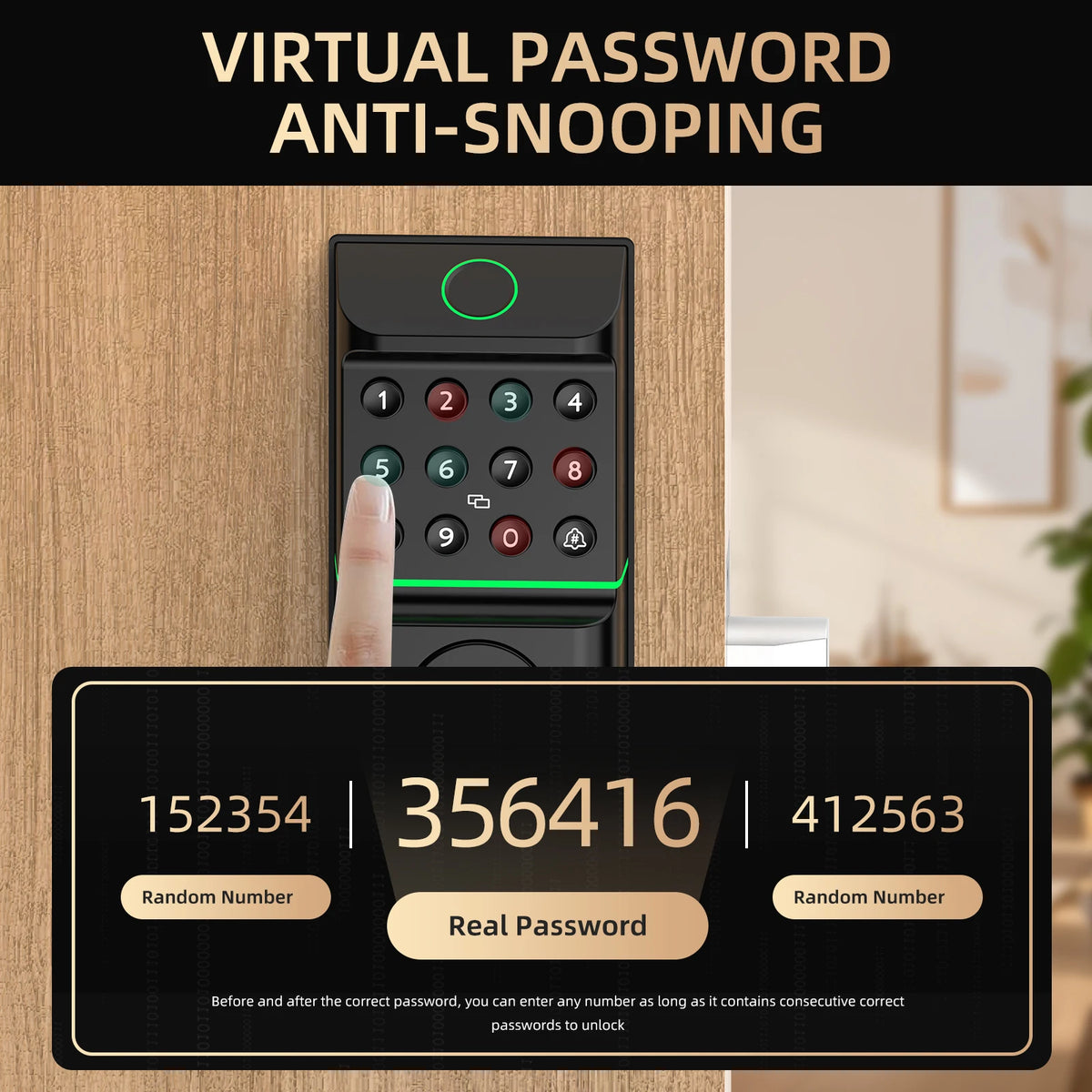 Viladepot Smart Fingerprint Door Lock With Bluetooth Keypad Access