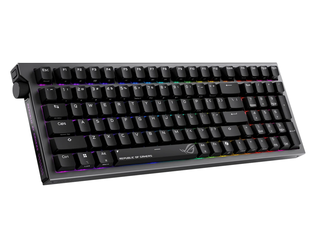 ASUS ROG Strix Morph 96 Wireless Gaming Keyboard, Mechanical Switches, 2.4GHz/Bluetooth, Compact 96% Layout, RGB, PC