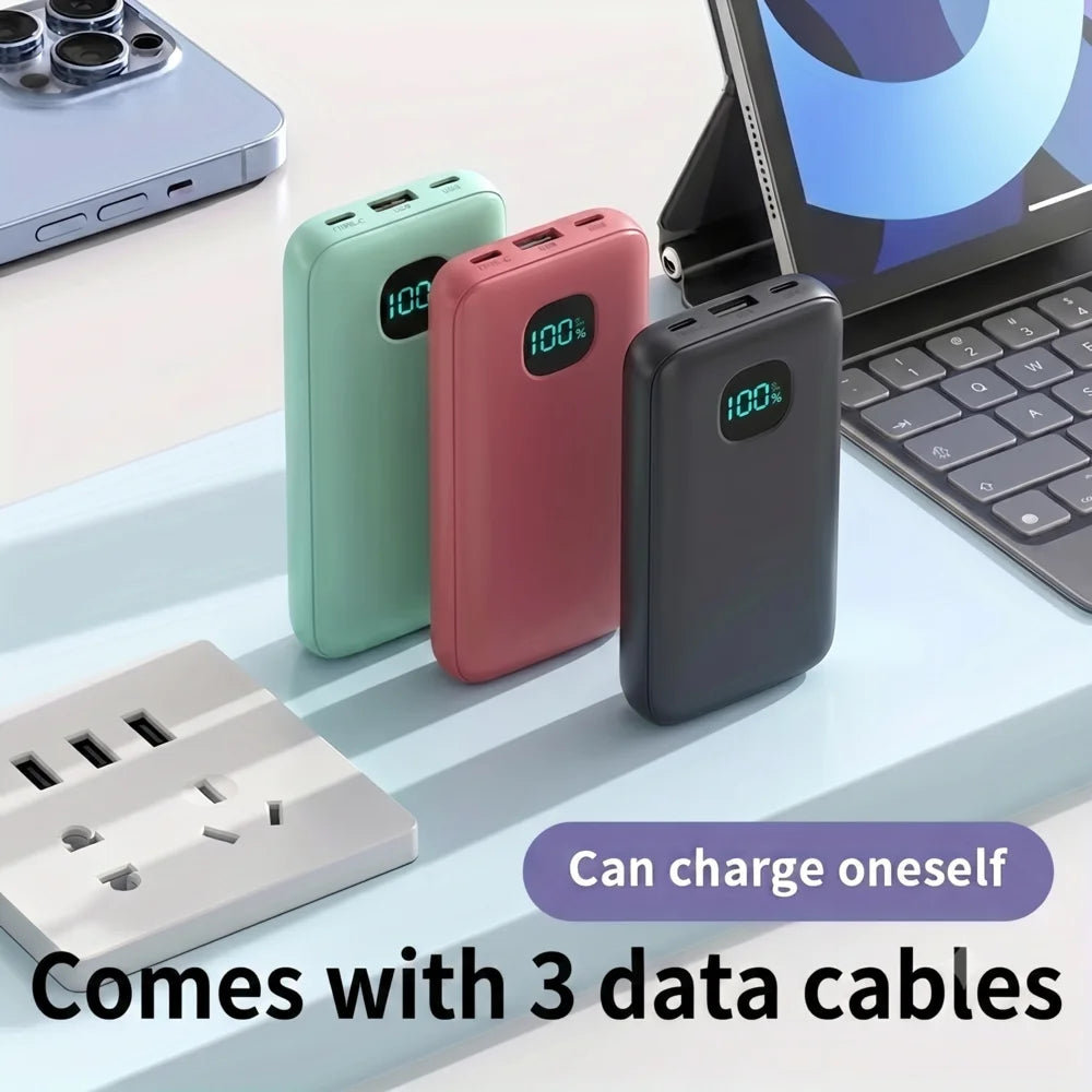 Chictree Power Bank With Built In Cables And Digital Display