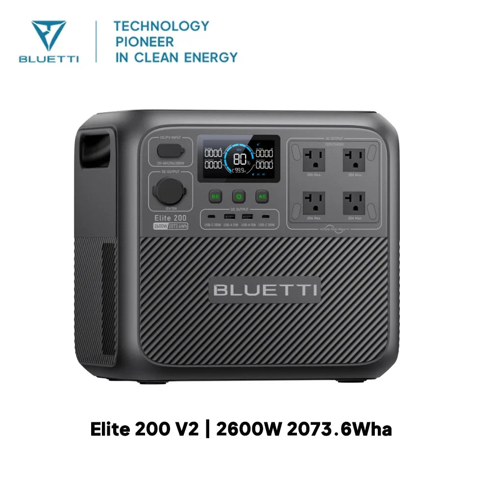 BLUETTI Elite 200 V2 Portable Solar Power Station for Camping