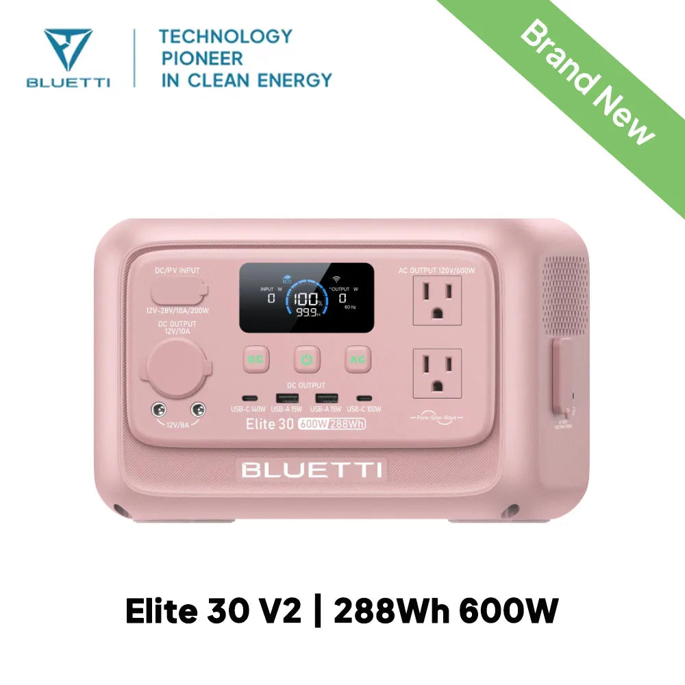 BLUETTI Elite 30 V2 Portable Power Station With Solar Charging