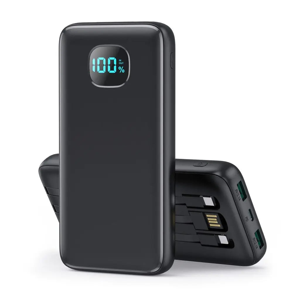 Chictree Power Bank With Built In Cables And Digital Display