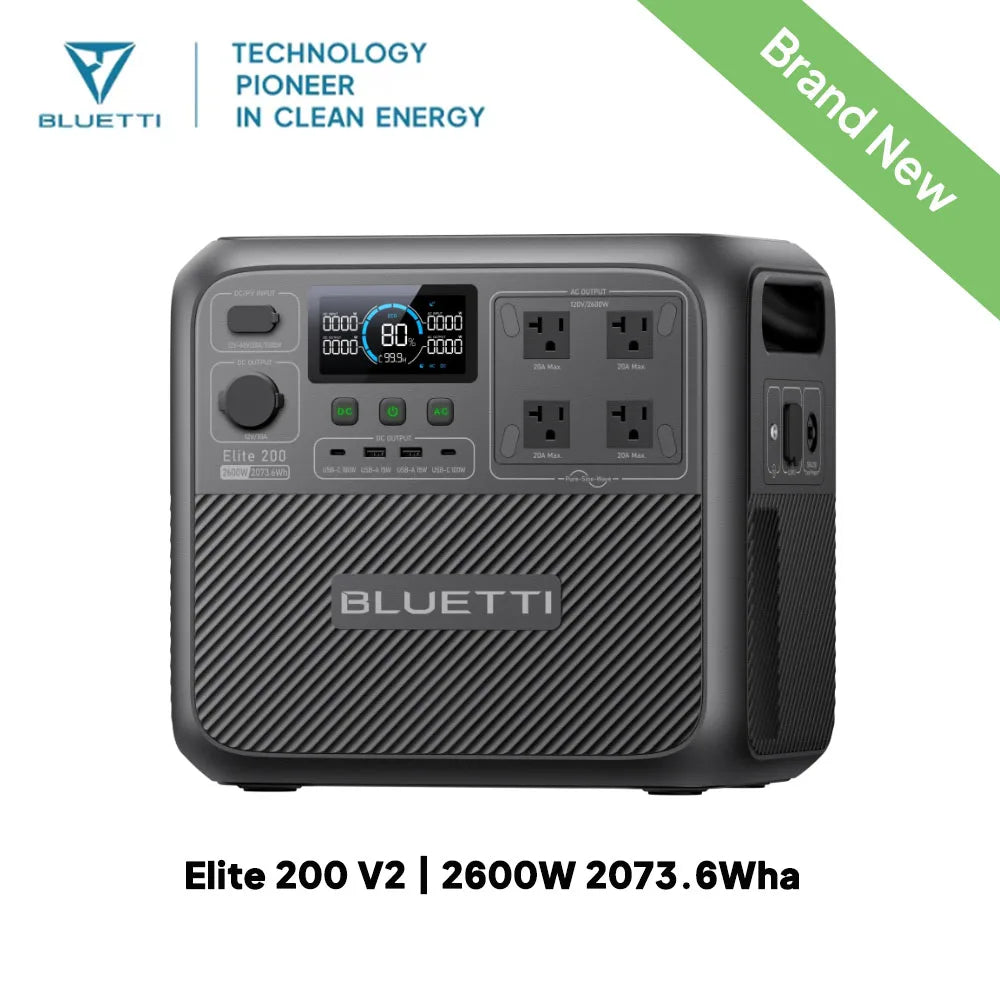 BLUETTI Elite 200 V2 Portable Solar Power Station for Camping