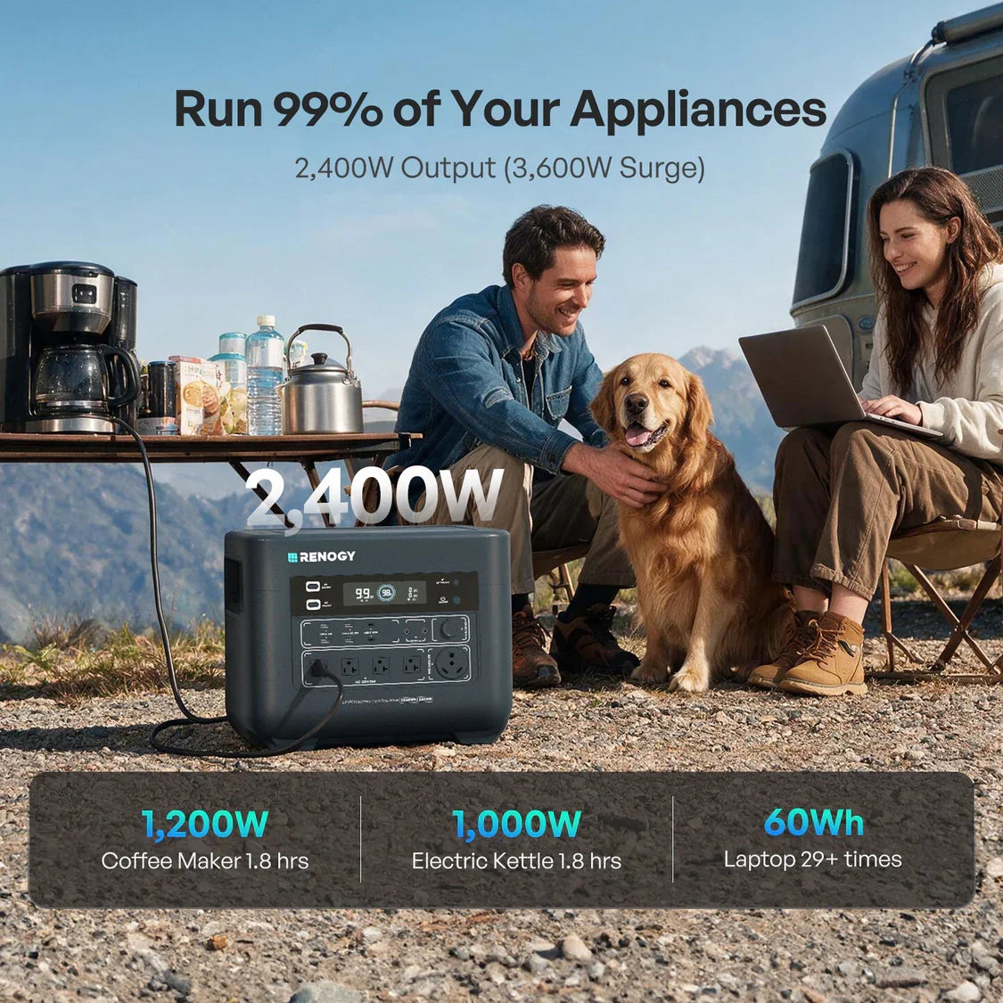 Renogy Portable Power Station With LiFePO4 Solar Backup