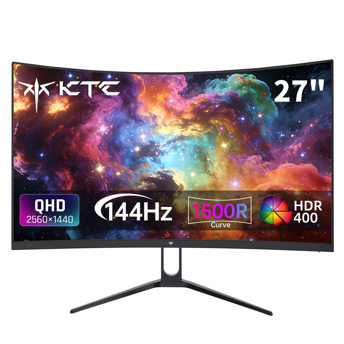KTC Curved QHD Gaming Monitor With 144Hz HDR400 Adaptive Sync