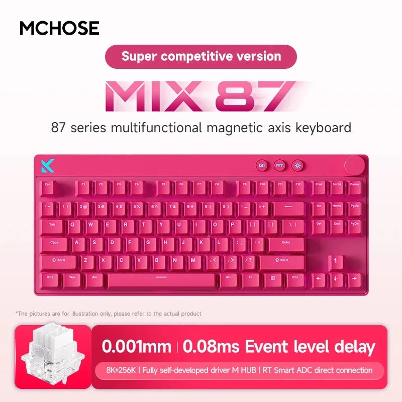 MCHOSE Mix87 Hall Effect Magnetic Gaming Keyboard With RGB
