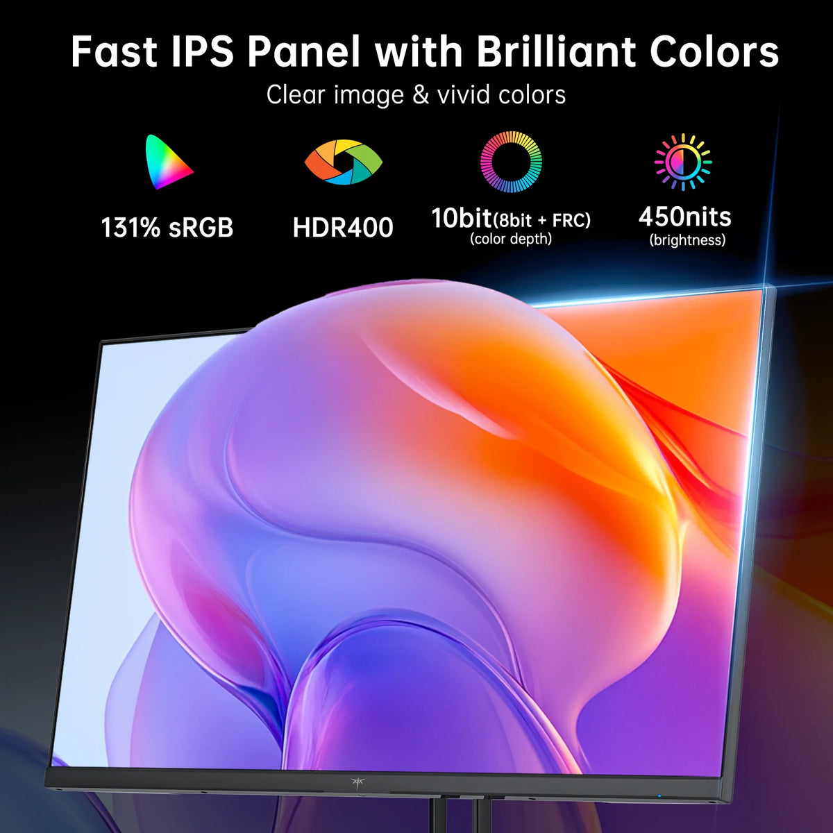 KTC 27 Inch Gaming Monitor - 2K QHD 2560 x 1440 Monitor, Up to 210Hz & 1ms IPS Monitors Gamer with HDMI 2.0 x 2 & DP1.4 x 2,