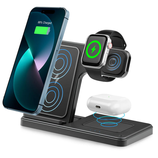3 In 1 Magnetic Wireless Charging Stand for iPhone Apple Watch AirPods