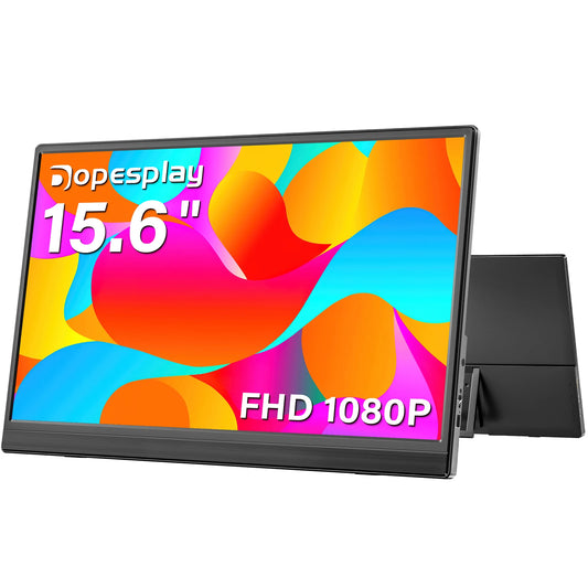 Dopesplay Portable Full HD IPS Monitor With Built In Speakers