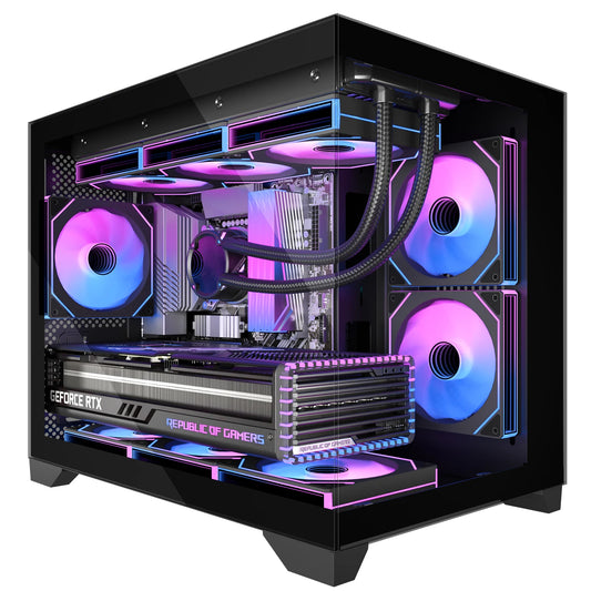 Micro ATX Gaming Case With Tempered Glass And ARGB Fans