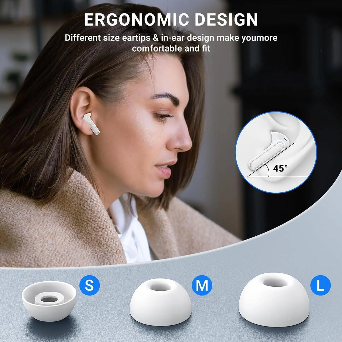 ZZLOVE Air 3 Pro Wireless Earbuds With Noise Cancellation and Heart Rate Monitoring