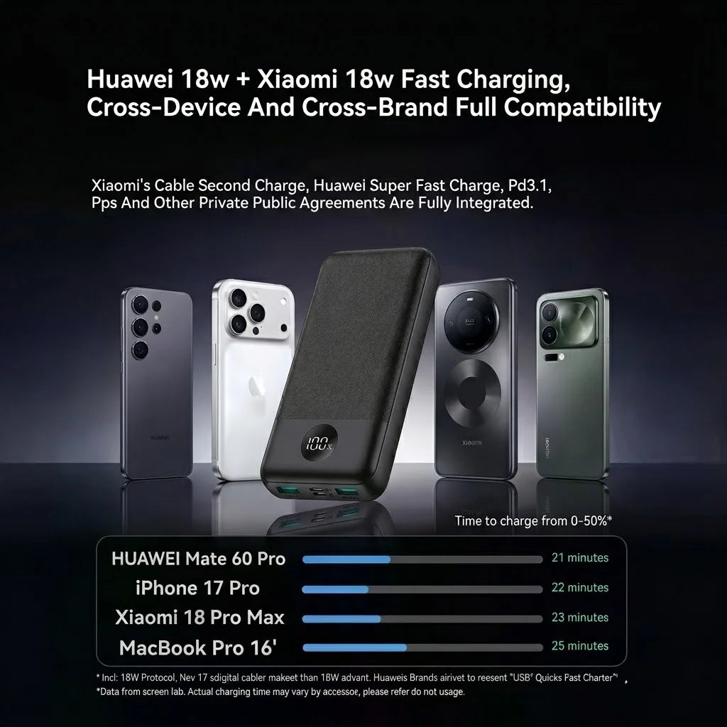 Chictree 18W Fast Charging Portable USB C Power Bank