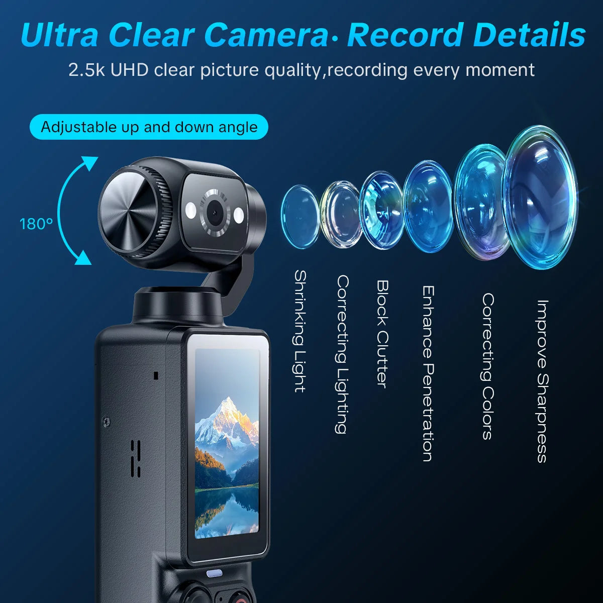 W&O Digital Camera With 2.5K Video And 16x Digital Zoom