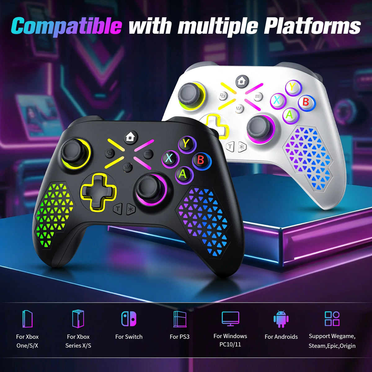 Bonacell Wireless Hall Effect Game Controller For Xbox And PC