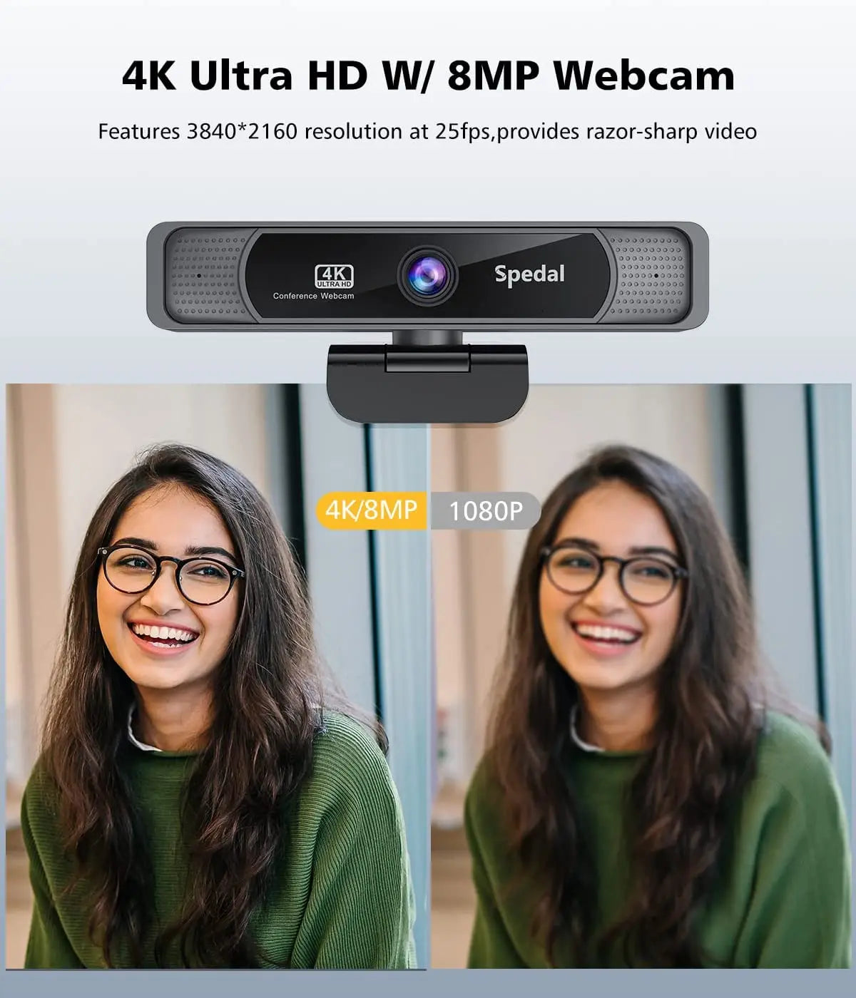 4K Ultra HD Autofocus Webcam With Microphone And Remote Control