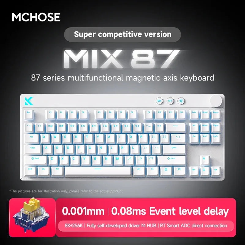 MCHOSE Mix87 Hall Effect Magnetic Gaming Keyboard With RGB
