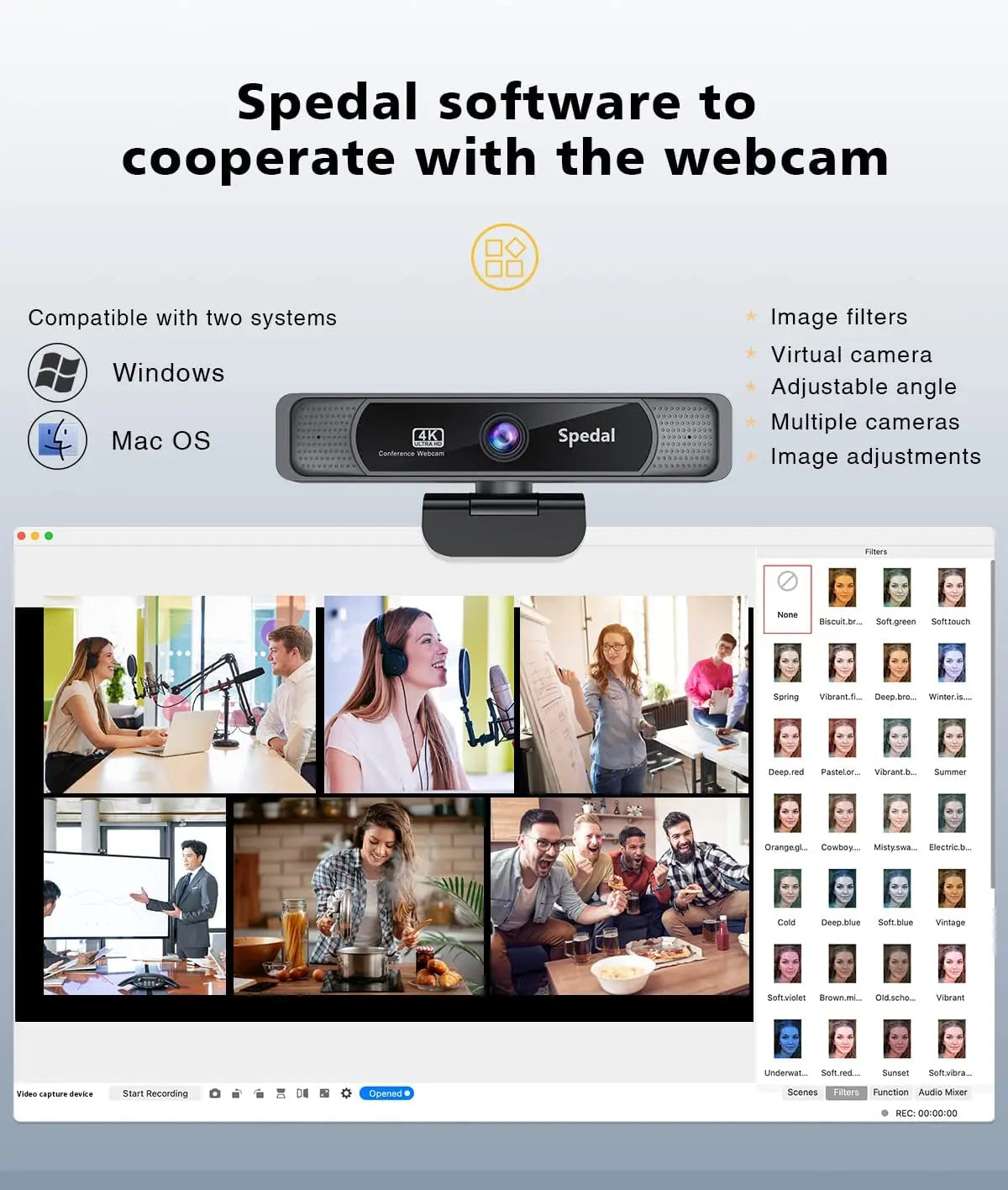 4K Ultra HD Autofocus Webcam With Microphone And Remote Control