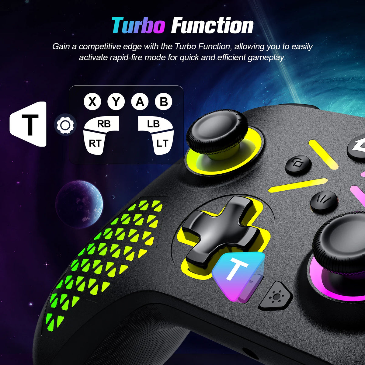 Bonacell Wireless Hall Effect Game Controller For Xbox And PC