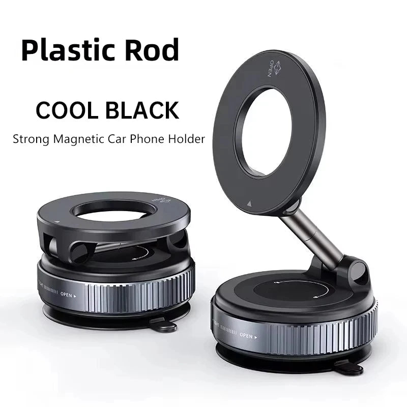 Magnetic Car Phone Holder With Anti Shake Suction Cup Mount
