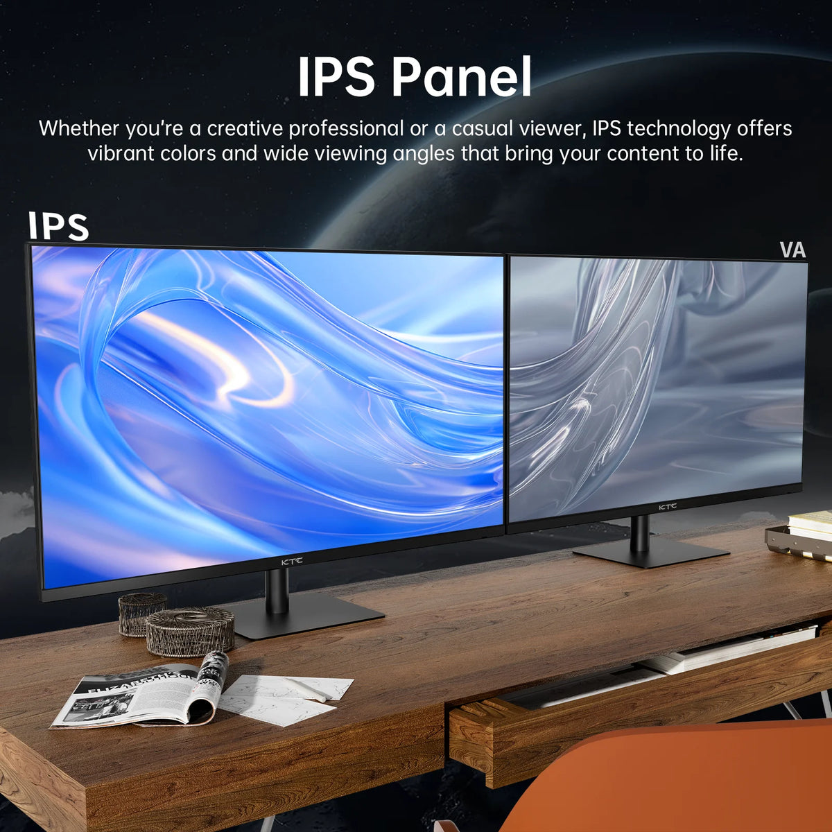 KTC 32 Inch 2K Computer Monitor, IPS 1440p Monitor with Ultra-Thin Bezels, HDR10, Freesync/G-sync, HDMI/DP Ports