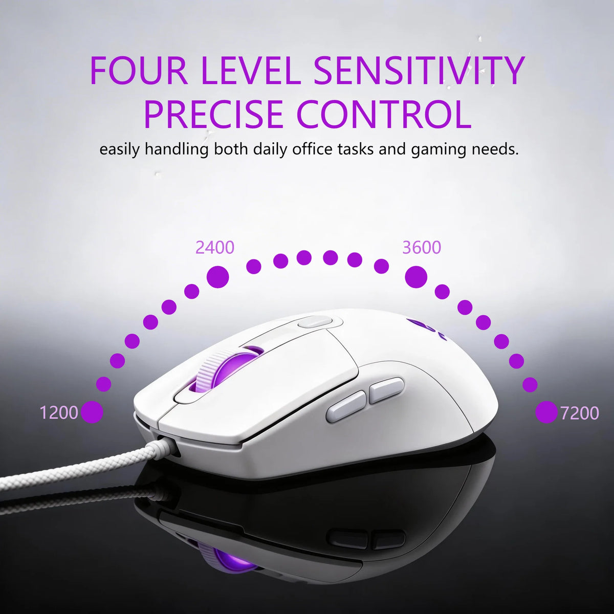 T-WOLF RGB Programmable Gaming Mouse With Six Buttons Adjustable DPI