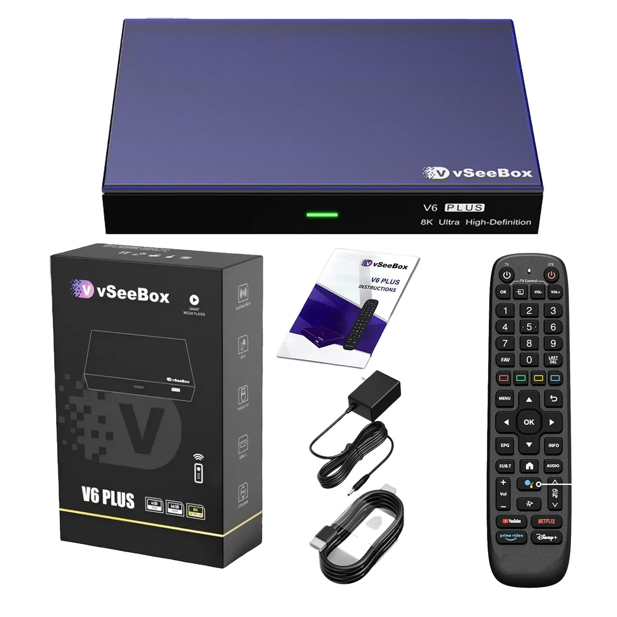 vSeeBox V6 8K Voice Control Streaming Box With WiFi 6