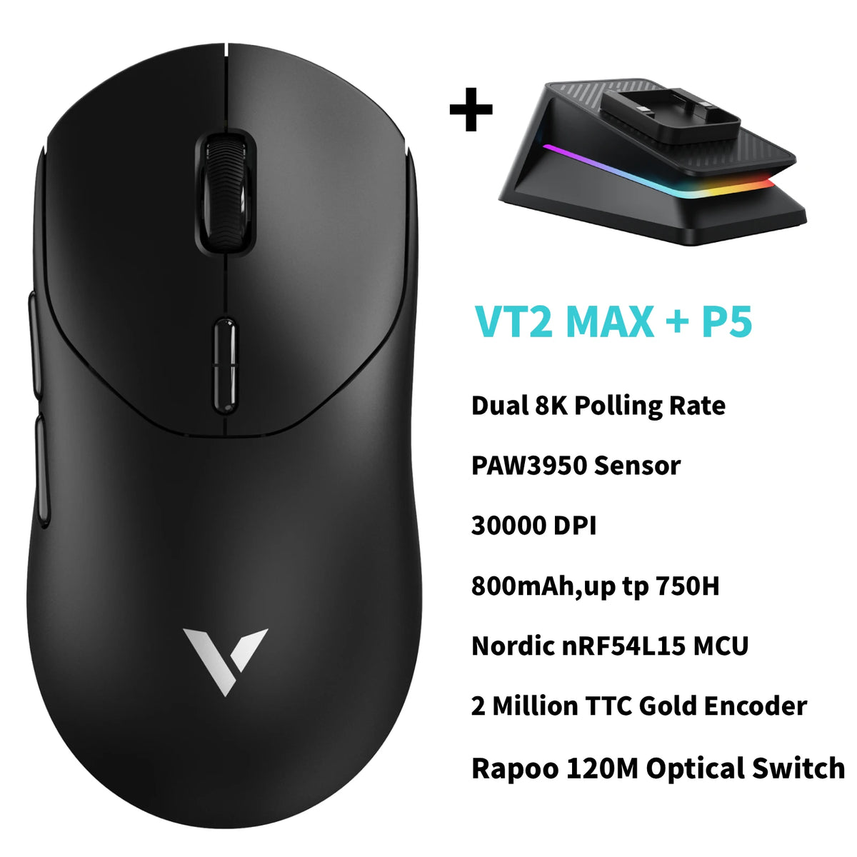 Rapoo Wireless Esports Gaming Mouse With True 8K Polling Rate