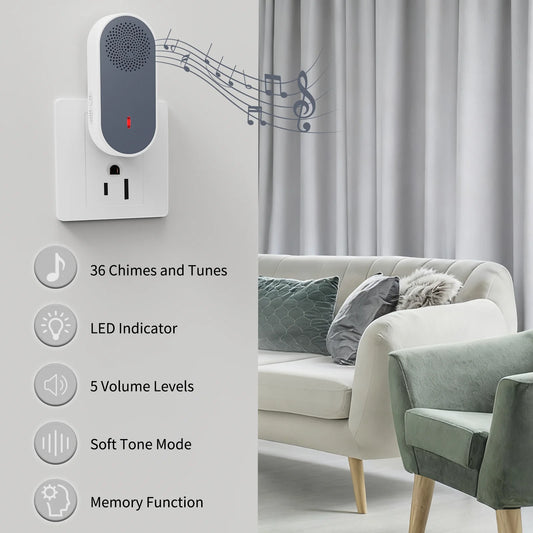 PGST Wireless Doorbell With Musical Chimes And Remote Controls