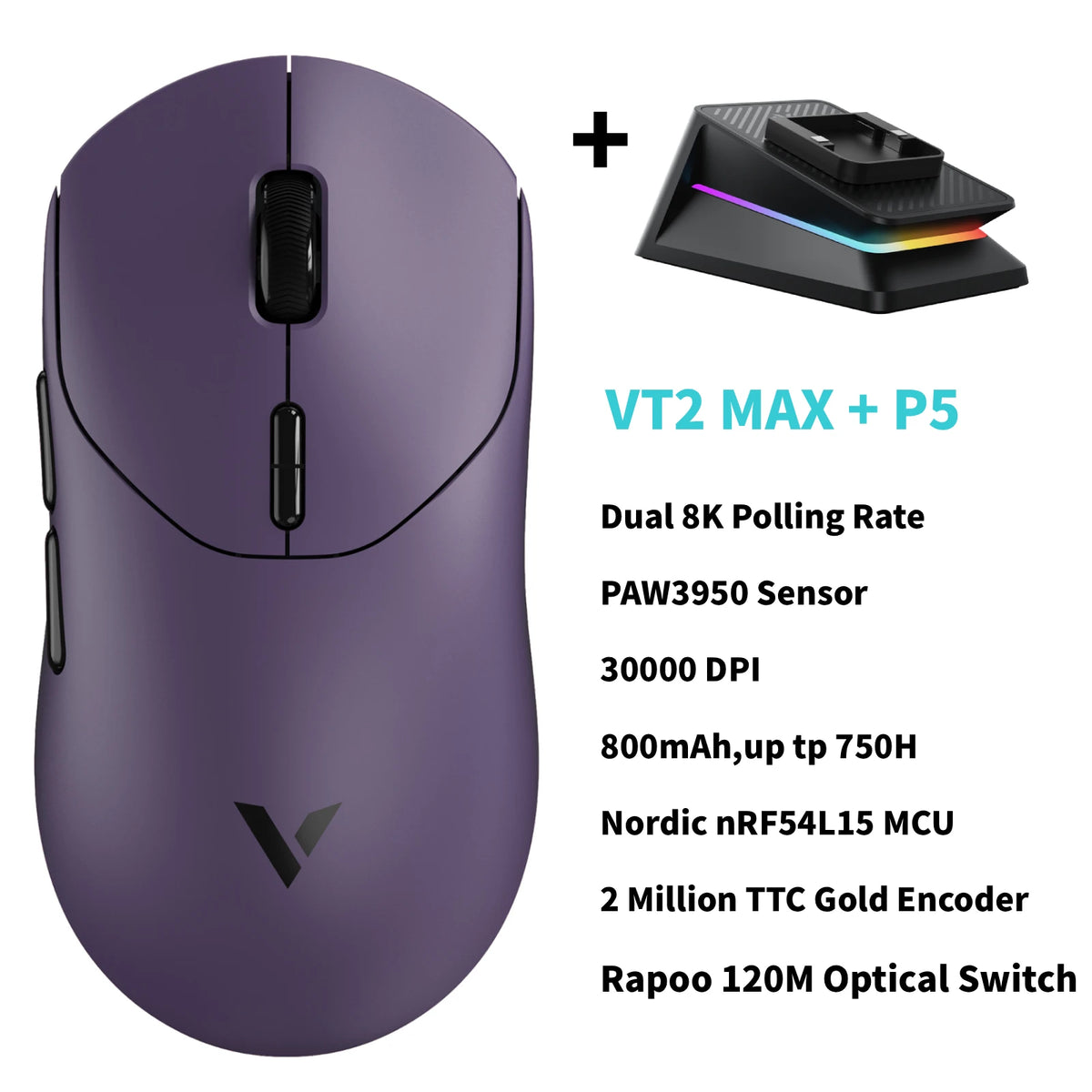 Rapoo Wireless Esports Gaming Mouse With True 8K Polling Rate
