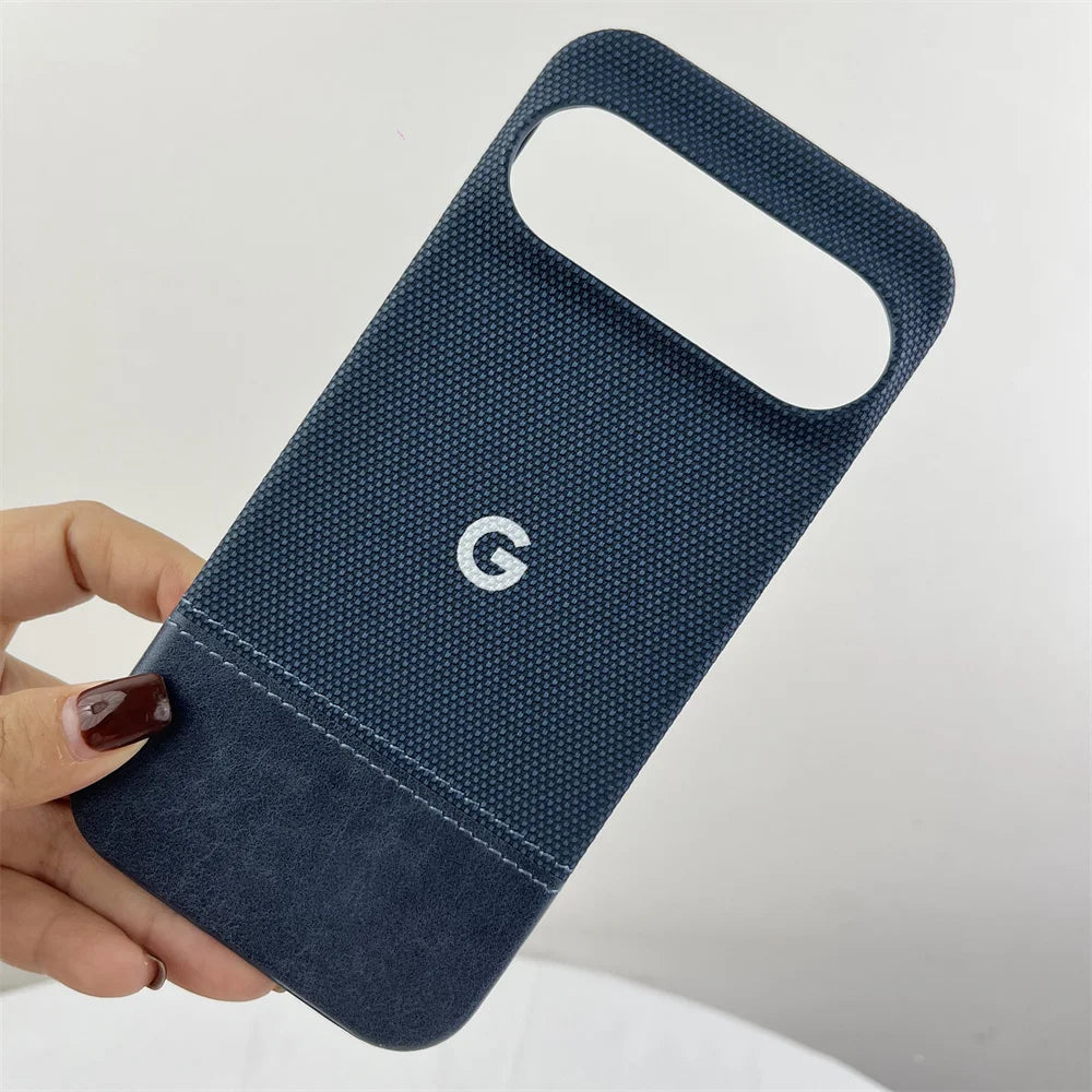 Luxury Matte Cotton Linen Leather Case for Google Pixel 10/9 Pro XL/8 Pro/8A Shockproof Cover