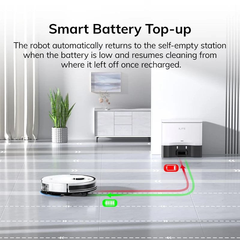 ILIFE A30 Pro Self Emptying Robot Vacuum and Mop Combo