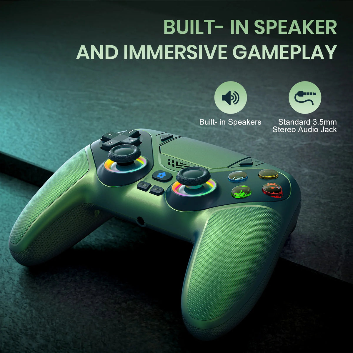 Bonacell Wireless PS5 Controller With Hall Effect Drift Resistant Joysticks