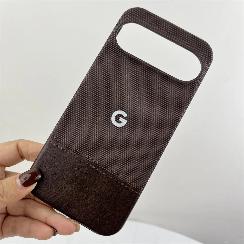 Luxury Matte Cotton Linen Leather Case for Google Pixel 10/9 Pro XL/8 Pro/8A Shockproof Cover