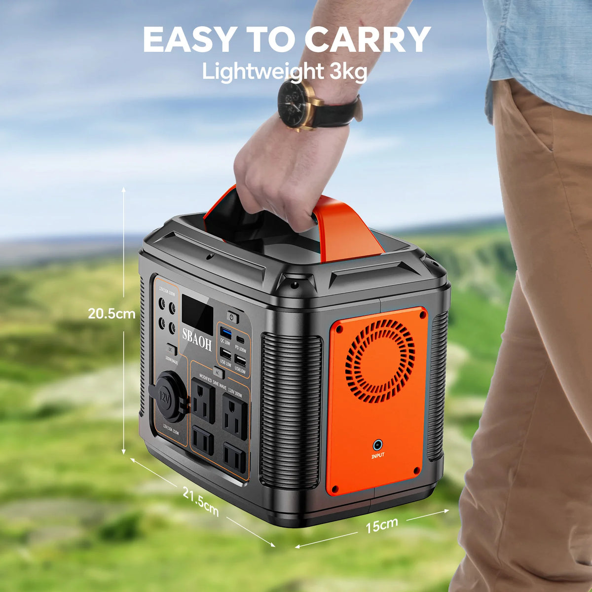 SBAOH Portable Power Station for Camping and Emergency Backup