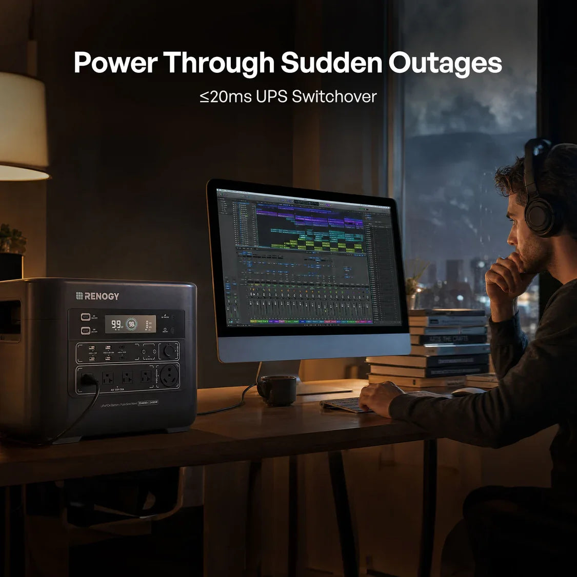 Renogy Portable Power Station With LiFePO4 Solar Backup
