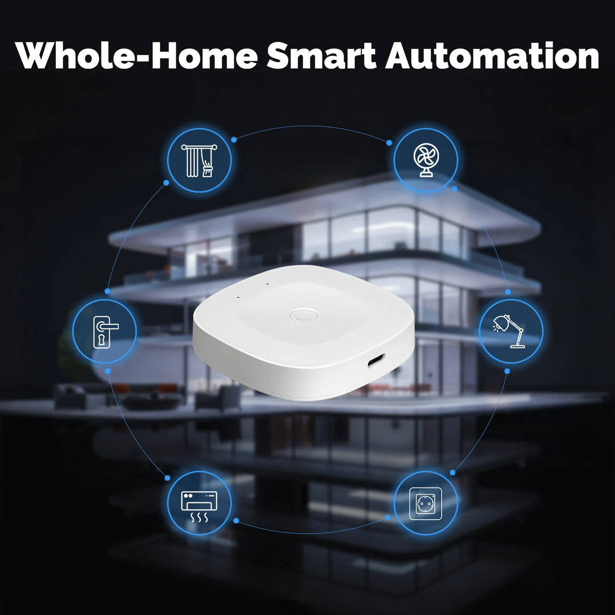 MOES Tuya Bluetooth/ZigBee/Multi-mode Gateway Hub Type-C Port Power Smart Home Automation Wireless Network With Alexa GoogleHome