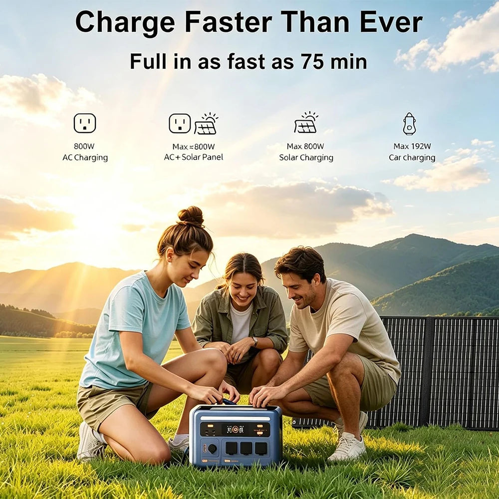OSCAL PowerMax SE Portable Solar Generator Fast Charging App Control