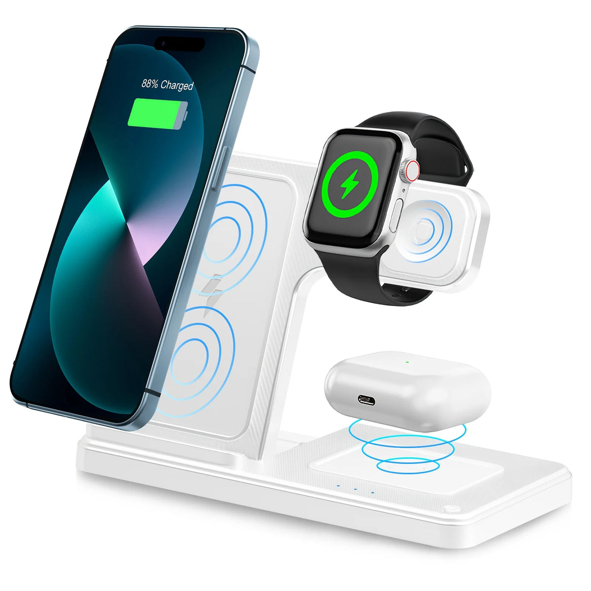 3 In 1 Magnetic Wireless Charging Stand for iPhone Apple Watch AirPods