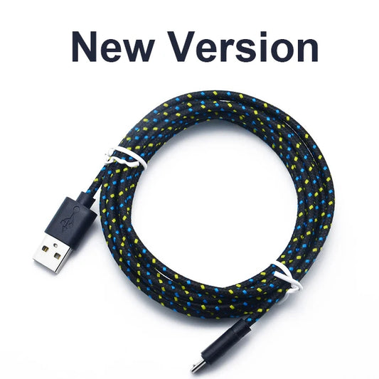 2.0A Nylon Micro USB Cable Fast Charging Wire For Samsung Xiaomi Data Cable Mobile Phone Fast USB Charger Cable Android Cord