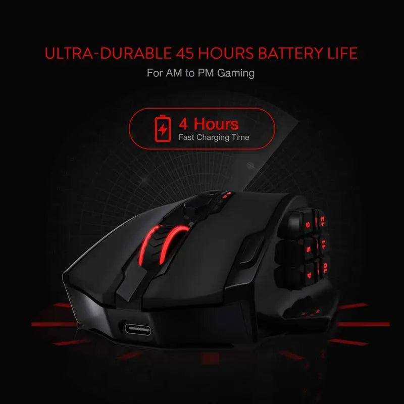 Redragon M913 Wireless Gaming Mouse With RGB And Programmable Buttons