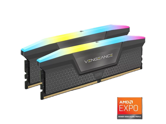 CORSAIR Vengeance RGB 16GB (2 x 8GB) 288-Pin PC RAM DDR5 5200 (PC5 41600) Desktop Memory Model CMH16GX5M2B5200Z40